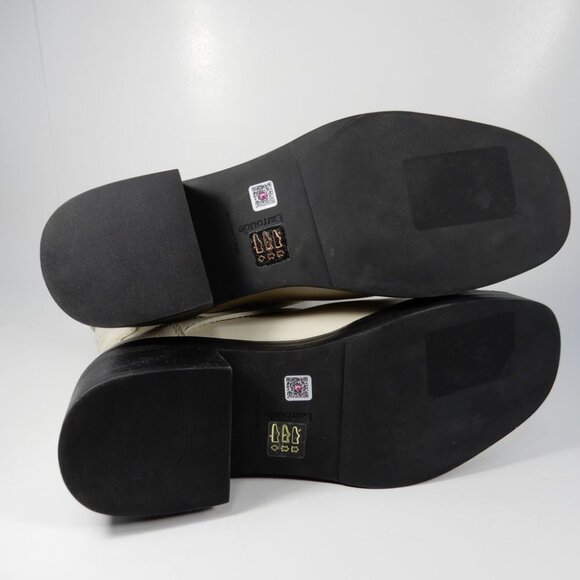 Larroude Hardy Buckle Moto Western Boots Size 8 Natural White Leather NEW $450 - Picture 13 of 16